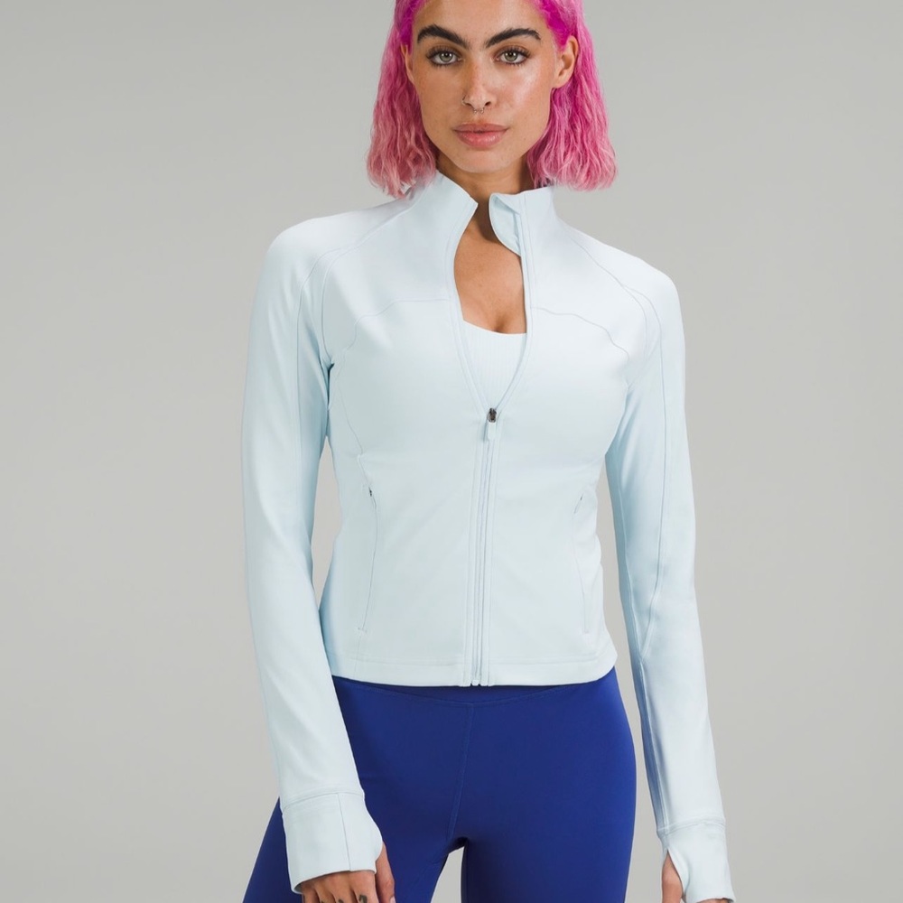 Lululemon Define Cropped Jacket Powder Blue
